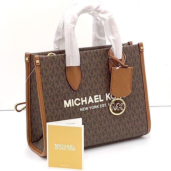 Michael Kors Mirella Small Shopper Top Zip Crossbody Bag Brown Logo MK
NWT - Picture 10 of 16